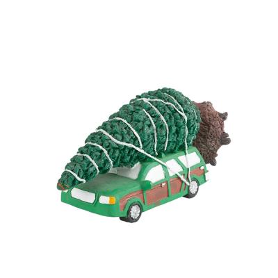 China Decorate Special Design Christmas Tree Car Resin Craft Sent Kids Holiday Decoration Gift Resin Craft for sale