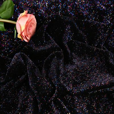 China Korean Stretch Velvet Fabric Mult Colors Glitter Velvet Fabric Stretch Fabric Yarn Clothing For Winter Autumn Dancewear Dress for sale