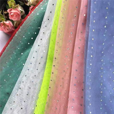 China Double Faced Mesh Ground Silver Hologram Color Costume Dance Wear Holiday Dance To Wear Dress Fashion Fabrics 2022 for sale