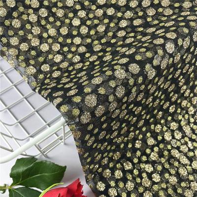 China Gold 2022 Metallic Mesh Glitter Metallic Fabric For Dress, Diy Wedding Apparel Sewing Fabric, Dance Wear Fabric Tulle Fabric for sale