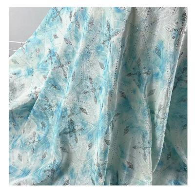 China New Stretch Stretch Korean Silver Velvet Tie Glitter Fashion Step Dye Fabric For DIY Like Especially Ladies' Suit Fabric for sale