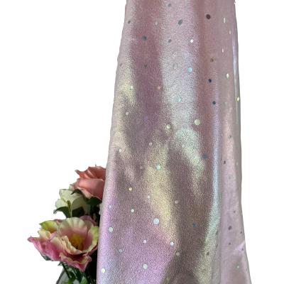 China 2023 Metallic Fashionable Bridal Net Foil Make Wedding Halloween Dance Wear Fabrics Polyester Multi Colors Metallic Lightweight Fabric for sale