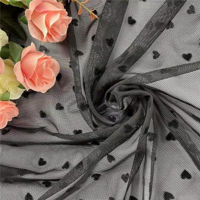 China Nylon+Spandex Mesh Flocked Stars Sexy DIY Dress Fabrics Costume Fabric Metallic Dance Stretch Ladies New Wear Halloween Designs for sale