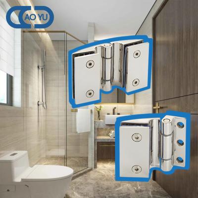 China Russia Modern Popular Style 304 Stainless Steel 90 Brass 180 Degree Frameless Shower Door Hinge for sale