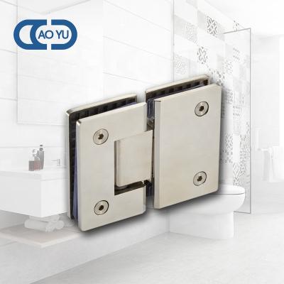 China 180 Degree Hinge Adjustable Hinges Bathroom Hardware Accessories Shower Door Hinge Mirror Polished 180 Degree Straight Glass To Pivot Glass Hinges for sale