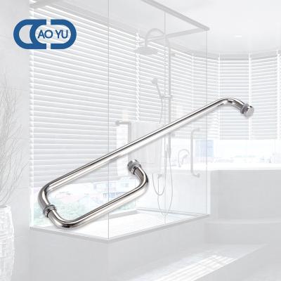 China Modern Hardware Door Accessories Pull Handle Hot Sales Long Glass Door Handle For Bathroom Sliding Door for sale