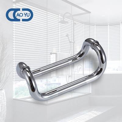 China Modern Pull Door Handle Sale SS304 Double Side Glass Mirror Door Stainless Steel Back to Satin Finish Pull Handles for sale