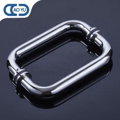 China Modern China Supplier Glass Door Handle 304 Stainless Steel Pull Handle O Type Shower Door Handle for sale