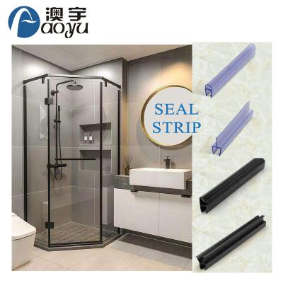 China Good Quality PVC Strip Shower Room Sliding Door Room Seal Rubber Waterproof Sealing Strip 8-12mm for sale