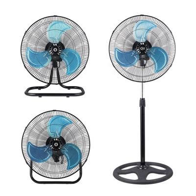 China Hot Selling 18 Inch Hotel Full Copper Motor 100% Copper Electric Wall/Floor Fan 3 In 1 Fan Industrial Fan Aluminum Blades for sale