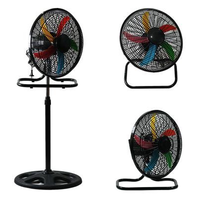 China Hotel 18 Inch Industrial 3 In 1 Standing Fan Metal Blade Fan 18 Inch Plastic Pedestal Fan for sale