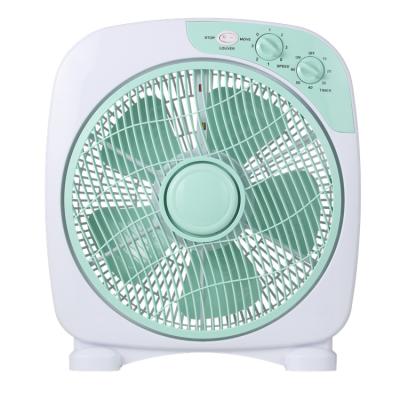 China Factory Hot Selling Affordable Square Strong Wind Portable 12 Inch Box Fan For Bed In Bedroom for sale