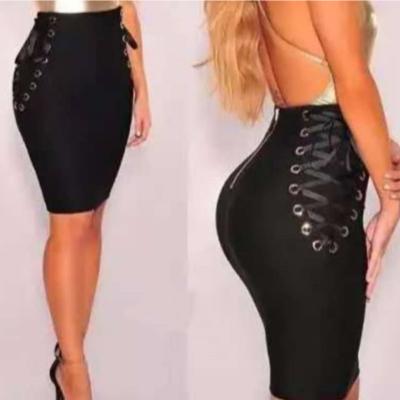 China High Waist Anti-Static Knee Length Pencil Wrap Hips Bodycon Pencil Skirt for sale