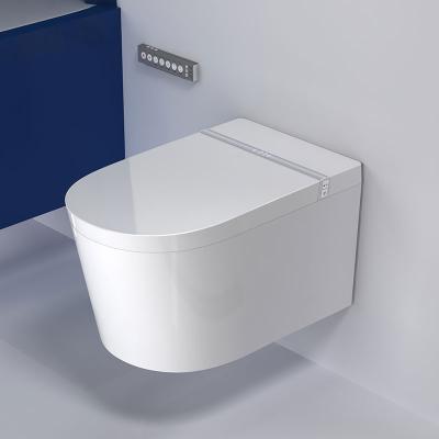 China High Quality Auto Operation Hidden Cistern Back to Wall Smart Tankless Hung Smart Toilet Bathroom Toilet Set Wall WC for sale