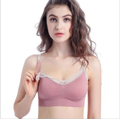 China 2021 QUICK DRY Soft Maternity Lace And Nurturing Feeding Bra For Women Lactation Bra for sale