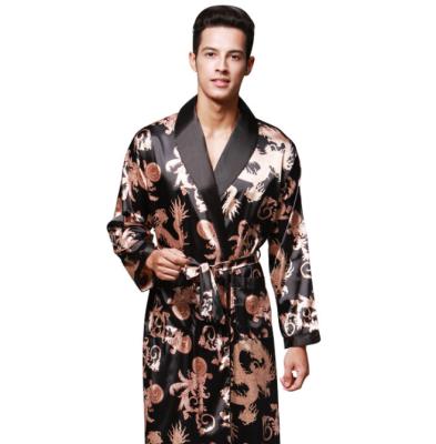 China 2021 High Quality QUICK DRY Plus Size Long Sleeve Elegant Printed Silk Maxi Dresses for Men Women's Maxi Dresses for sale