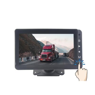 China China Factory AHD 7Inch Rear View Monitor HD IPS Panel Shock Resistant Touch Buttons With Speaker Support 3 Channels High Resolution 1080P Video for sale