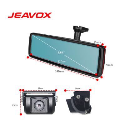 China Black Box Car Wholesale Price Factory Jeavox Night Vision WDR/Starlight Full HD 1080p Dual Lens Car Dvr Cam VCR Front And Rear for sale