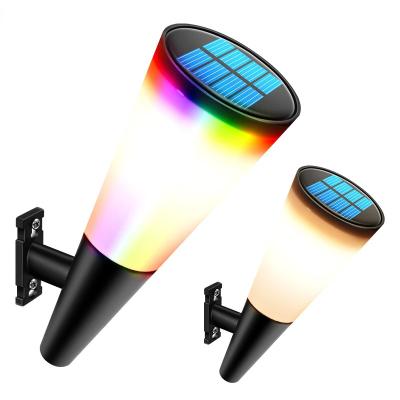 China Outdoor Waterproof Solar Security Torch Lamp Solar Light Warm Garden Lights/White/RGB for Garden Corridor Yard Garage Decoration for sale