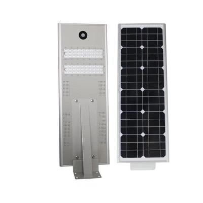 China ROAD Ip66 50w 100w 150w Outdoor Waterproof Street Light Integrated LED Solar Street Light Aluminum Alloy With Motion Sensor Solar Lamp for sale