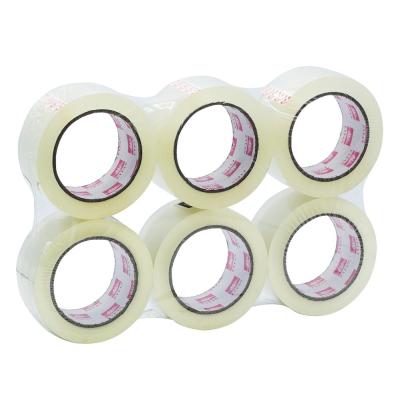 China Waterproof No Loud Bopp Wrapping Tape 48mm 45mm 50mm Width 40mic 45mic 2mil 52micron Transparent Thickness for sale