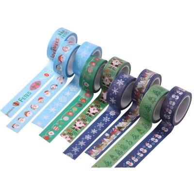 China Decorative Christmas Washi Tape ANTISTATIC, Assortment of Christmas Holiday Designs and Shapes for sale