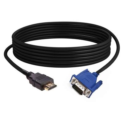 China Gold TRRRS 1.8M/6FT HDMI-compatible Male to VGA Male 15 Pin Video Adapter Cables 1080P 6FT for TV DVD BOX Accessories for sale