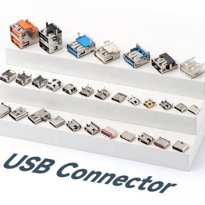 China Automotive Connector 6 USB Female 16 24 Pin Dip USB-C Type A Since C Plug 2.0 Male Female 3.0 Smt Dipped Plated USB C Connector For pcb board for sale