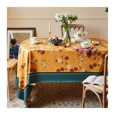 China Protector de mesa waterproof 305cm 108 mexican tablecloth champagne 120 inch round tablecloth anti stain for sale