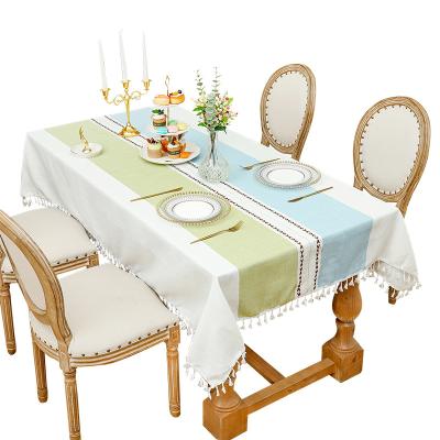 China Square Waterproof Refreshing Tableclothes Luxury Custom Home Textile Waterproof Lace Fabric Table Cloth for sale