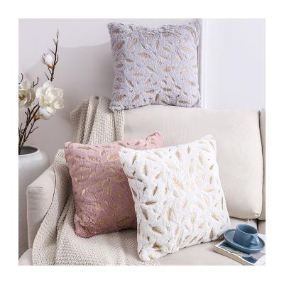 China New Style Home Decor Luxury Anti-Static Velvet Cushion Short Plush Pillow Tufted Gold Custom Checkered for sale