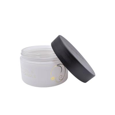 China 200ml 200g eco cream packaging 200ml 200g eco skin care cream hair clay face clay sea salt cosmetic wide mouth with dark bamboo lid for sale