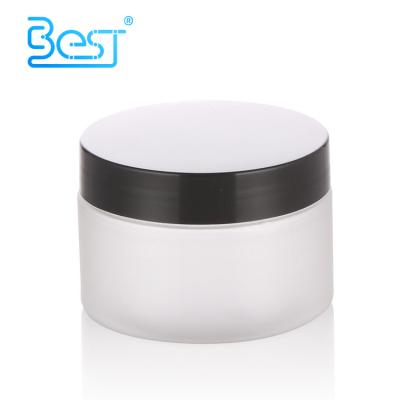 China 100ml 120ml 150ml 200ml PET Plastic Cosmetic Container Clay Face Packaging Wax Hair Wide Mouth Frosted Plastic Jar With Lid for sale