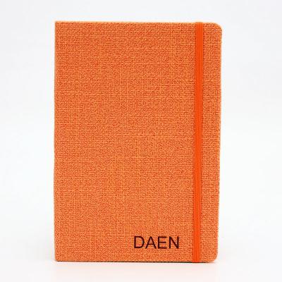 China Custom Eco-friendly Paper Size A5 Color Hardcover Eco-Friendly Lined Blank Inner Page Fabric Notebook for sale