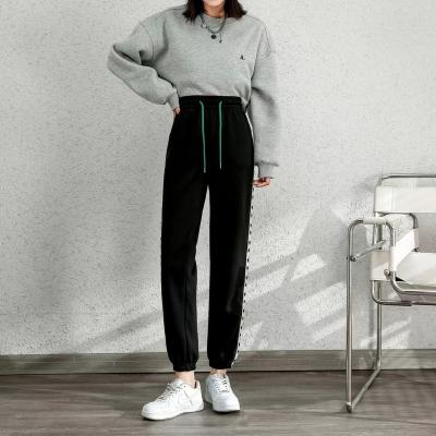 China European and American style breathable sports casual pants loose letter print high waisted jogger pants for sale