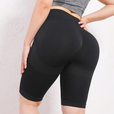 China Stock Breathable Wholesale Women's Seamless Butt Lift Gym Crac! crack! shorts ribbed yoga shorts for sale