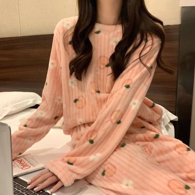 China Wholesale Breathable Pajamas Women Warm Winter Pajama Women Fleece Adult Pajamas for sale