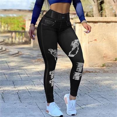 China 2022 Women Breathable Jeans Pants New Stretch Denim Pants Highwaist Jeans S M L Xl 2XL Skinny Gaiters Yogs for sale