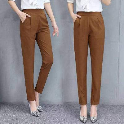 China 2022 Breathable Lady Pants Women Casual Autumn Straight Leg Slacks Office High Waist Women Pants Lowest Price for sale