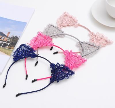 China Fashional Lovely Lady Sexy Lace Cat Ears Women Headband Fashion Hair Accessories for sale