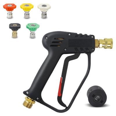 China Cost Effective Plastic+Brass Price New Type High Pressure Gun With Quick Connect Nozzle Kit For Karcher Washer for sale