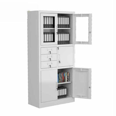 China (Size)Adjustable 5 Doors Size Closet Door Metal Glass Filing Cabinet Customized Storage Cabinet for sale