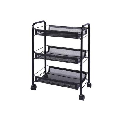 China Ultralight Portable Home Rolling Cart Sturdy Metal Storage Kitchen Shelf For Vegetable for sale