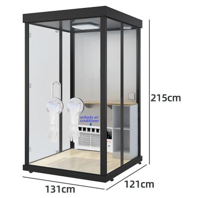 China Modern Mobile Isolation Healthcare Booth Pod Room With Tempered Glass Material For Health Check Inspection for sale