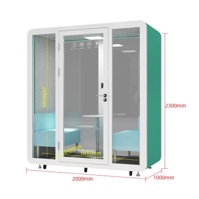 China Modular Soundproof Commercial Quiet Acoustic Space Pod 2Persons Room 2Persons Commercial Quiet Acoustic Room Conference Booth Private Meeting Office L11 OEM ODM for sale