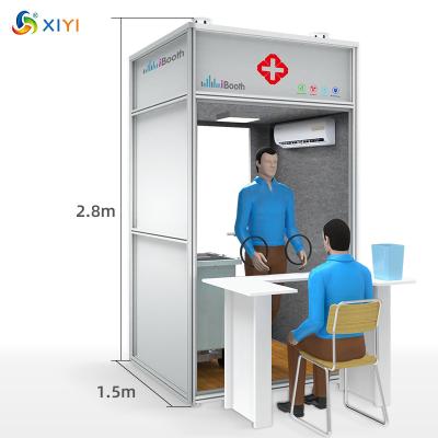 China Phone/Webcasting/Karaoke/Music Mecical Health Care Booth Pod Room For Inspection With Tempered Glass Hardware Room Pod Booth for sale