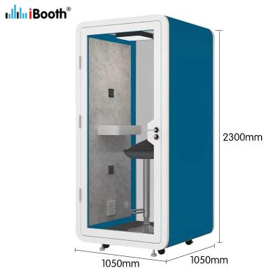 China Color Adjustable Blue Soundproof Steel Pod Private Office Booth Sound Proof (Other) Sound Proof Noise Insulate Meeting Acoustic Booth for sale