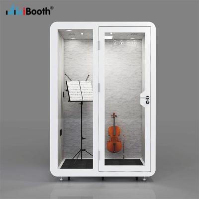 China Modular Popular Soundproof Vocal Booth Australia Movable Silent Room In Office White Soundproof Box With Ventilation for sale