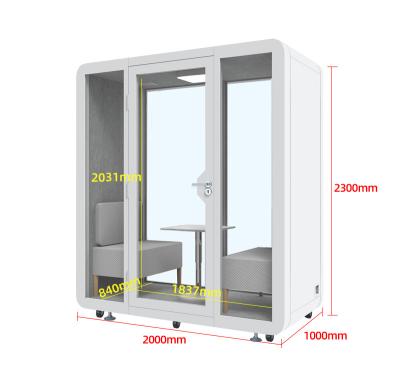 China Eco-friendly Modular Soundproof Protect Commercial Soundproof Privacy Sound Barriers Isolation Booth Home Learning Zone for sale