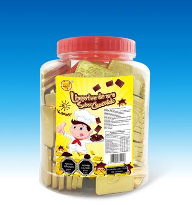 China Natural dark chocolate chips in plastic candy jar for sale